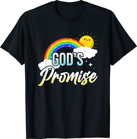 Gods Promise A Rainbow Christian Religion Saying T Shirt