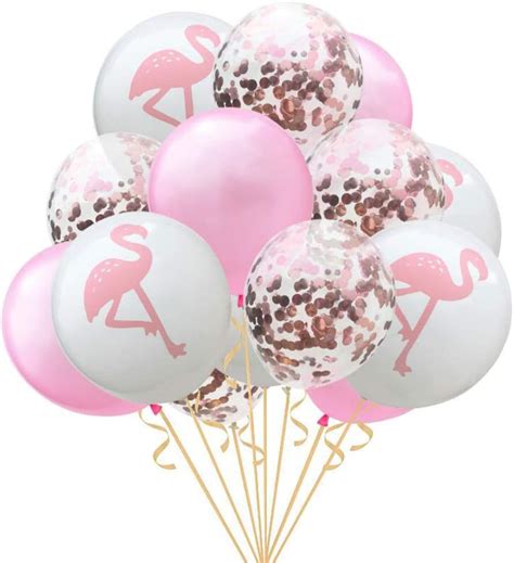 Oblique Unique Konfetti Luftballon Set Mit Flamingo F R Hochzeit Jga