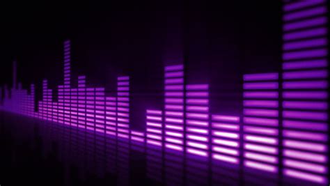 Music Control Levels Purple Color Bars Stock Footage Video 100