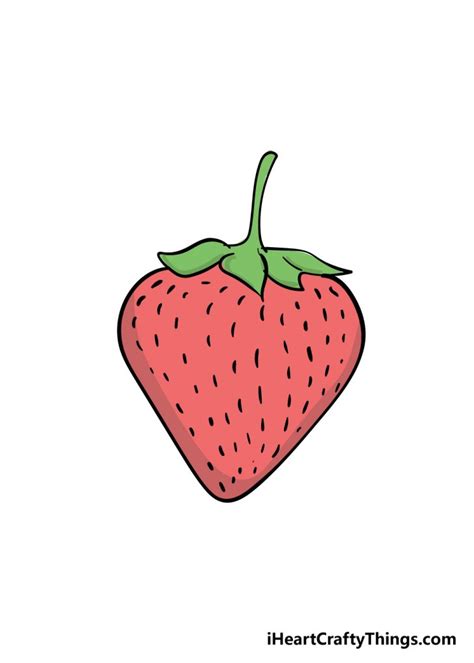 strawberry drawing how to draw a strawberry step by step