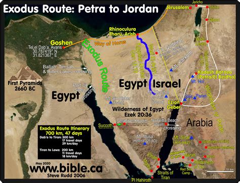 The Exodus Route 15 Stops Between Kadesh Barnea To Jordan