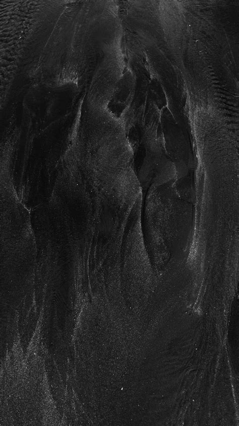 Download Wallpaper 1350x2400 Sand Black Relief Surface Granules