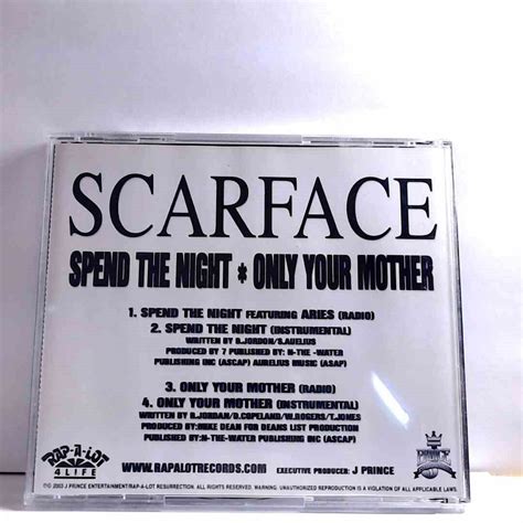 Scarface Spend The Night Only Your Mother Cd Promo Us 2003 Ak441 Ebay