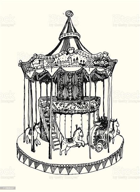 Vintage Carousel Stock Illustration Download Image Now Carousel