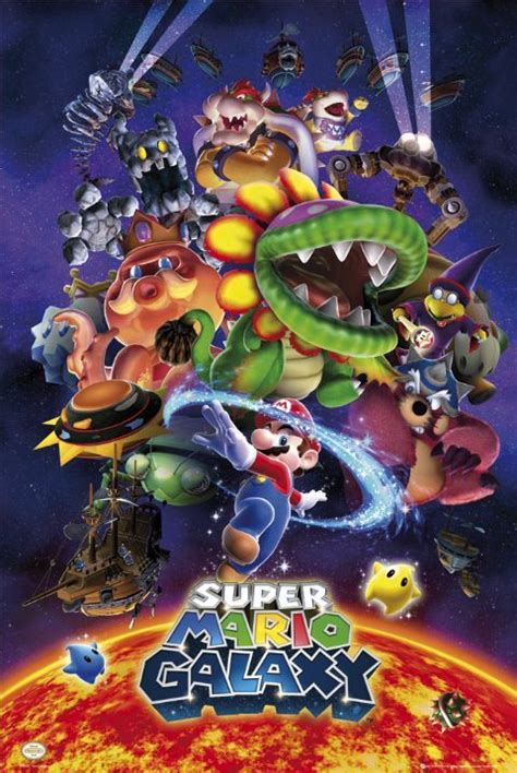 0557 Nintendo Super Mario Galaxy Poster Super Mario Art Super Mario