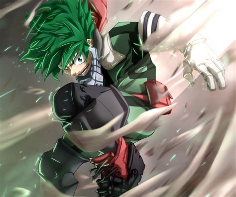 Anime picture 800x1254 with happy tree friends nutty daken single tall image short hair blue eyes open mouth looking at viewer yellow eyes fringe green hair tattoo heterochromia teeth open collar male shirt white shirt hat ribbon. green hair, green eyes, Boku no Hero Academia, anime boys ...