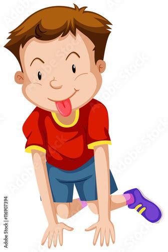 Little Boy With Silly Face Stock Image And Royalty Free Vector Files