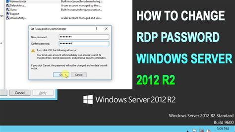 How To Change Windows Server 2012 R2 Administrator Password Windows