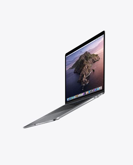 Space Gray Macbook Pro Mockup On Yellow Images Object Mockups