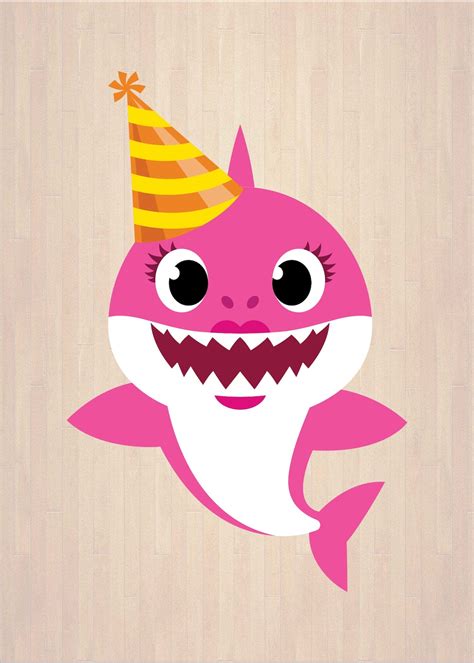 Girl Birthday Shark Svg Baby Shark Party Svg Clip Art Shark Girl My