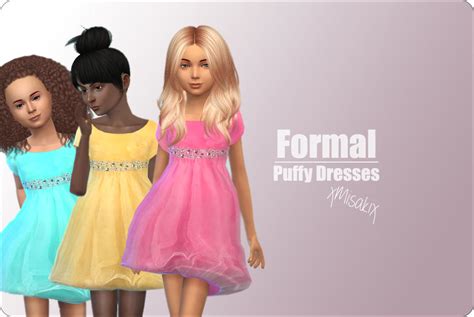 Sims 4 Ccs The Best Formal Dress For Girls By Xmisakix
