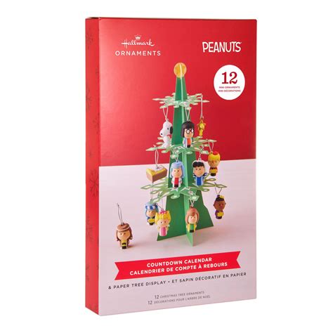 Peanuts Nativity Countdown Calendar Miniature Christmas Tree Set With