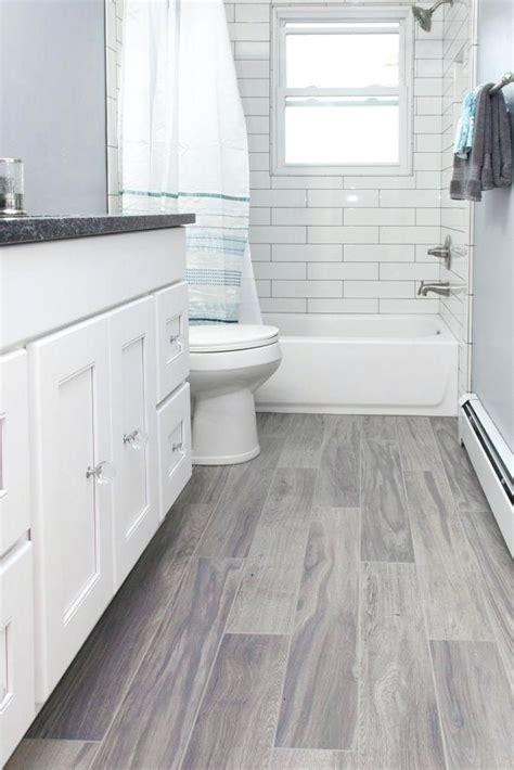 Grey Bathroom Floor White Subway Tile Bathroom Wood Bathroom Laundry