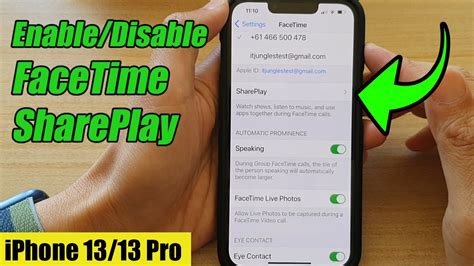 Iphone 1313 Pro How To Enabledisable Facetime Shareplay To Watch