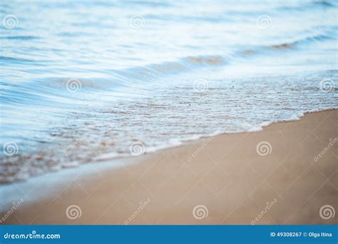 Soft Wave Of The Sea On The Sandy Beach Stock Image Image Of Ripple