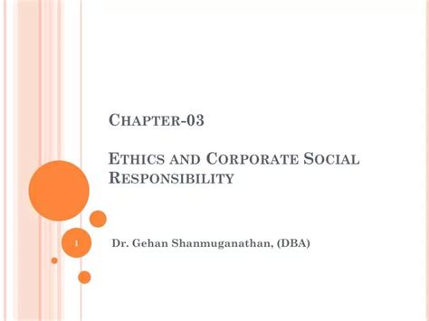 Ppt Chapter 03 Ethics And Corporate Social Responsibility Powerpoint