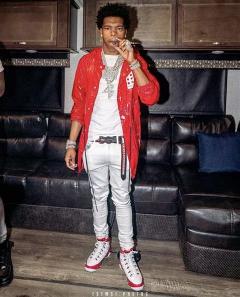 Rapper Lil Baby Spotted In A Moncler 8 X Palm Angels Red