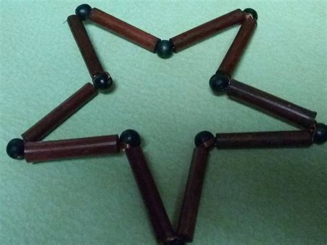 Rustic Wood Bead Star Ornament By Insideoutallaround On Etsy Star