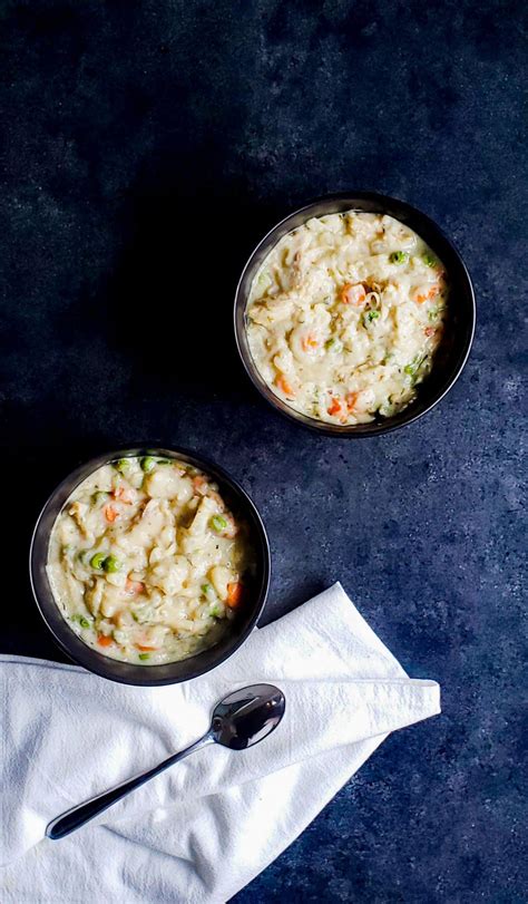 Bring it to simmer & keep whisking the milk frequently to avoid the formation of a skin. Crockpot Chicken and Dumplings with Biscuits | Erhardts Eat
