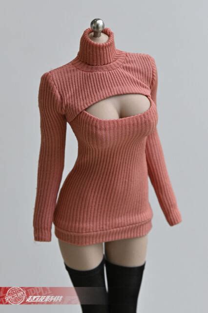 1 6 Female Open Chest Sweater High Collar Long Sleeves Fit 12 Ph Tbl Figure Ebay