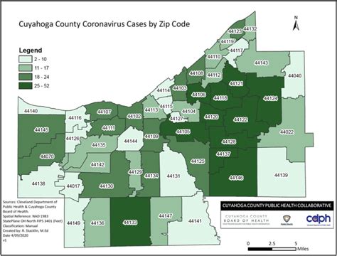 Cuyahoga County Coronavirus Map Showing Cases By Zip Code April 10