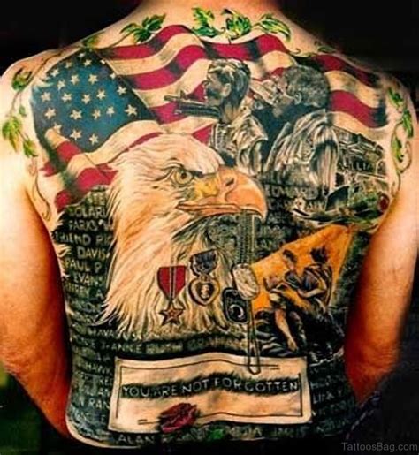 59 Nice Patriotic Tattoo Designs On Back