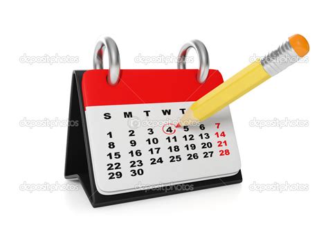 3d Illustration Concept Calendar Mark A Date In The Calendar — Stock