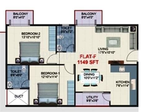 1149 Sq Ft 2 Bhk Floor Plan Image Sai Sdk Nakshatra Available For
