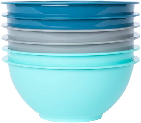 Klickpick Home 10 Inch Plastic Bowls Set Of 6 64 Ounce 2