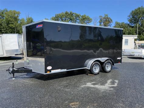 Pace American 7 X 14 Black Outback Enclosed Trailer