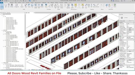 Revit 2017 added the option to host railings to walls and floors. All Doors Wood Revit Families on File Free download in ...