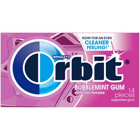 Orbit Gum Bubblemint Sugar Free Chewing Gum Single Pack 14 Piece