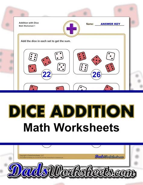 These Printable Dice Addition Worksheets Are Fun Practice For 1st And