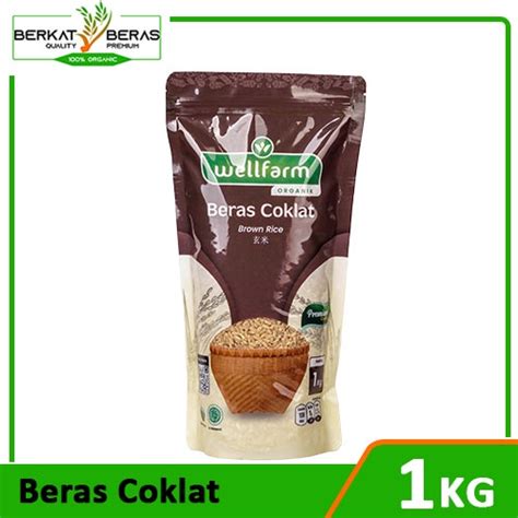 Jual Beras Organik 1 Kg Wellfarm Beras Coklat Organik Shopee Indonesia