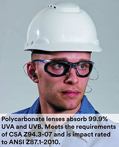 3m safety glasses virtua ccs protective eyewear 11872 removable foam gasket clear anti fog