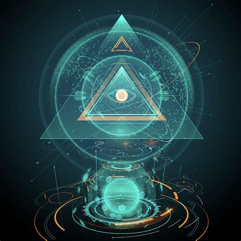 Abstract futuristic all seeing eye illustration - Vector Digital Art by Geek FineArt