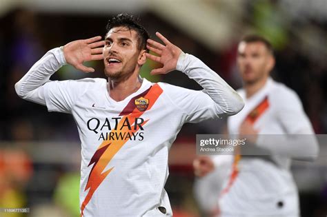 #as roma #lorenzo pellegrini #aleksandar kolarov #federico fazio #serie a 2018/19 #footballedit #my gifs #i'm so happy for lorenzo #and he said he didn't get much sleep after this game #i can imagine. Lorenzo Pellegrini of AS Roma celebrates after scoring the ...