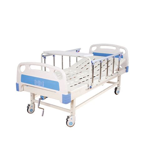 Single Double Crank Manual Medical Hospital Bed For Mobile Hospitals China Medicated Bed And