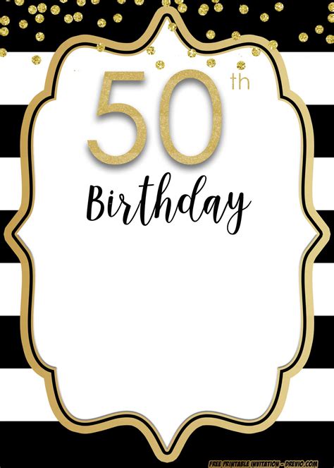 50th Birthday Party Invitation Template