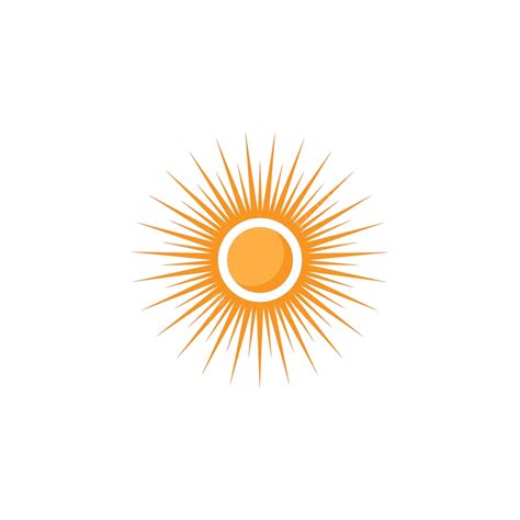 Vector Icon Logo Template Sun Planet View Sunbeam Vector Planet View