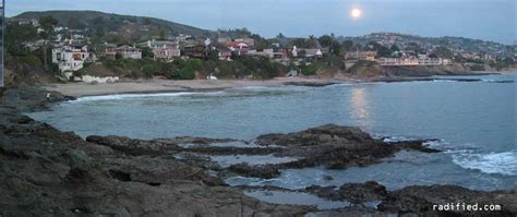 Moonrise Over Shaws Cove Laguna Beach California