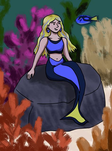 Mermay Day 1 Blue Tang By Anneloew On Deviantart
