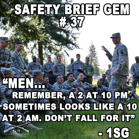 Army Weekend Safety Brief Example Army Military