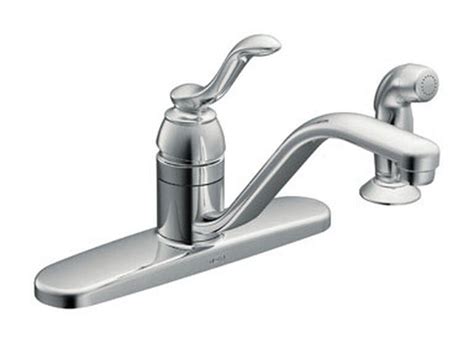 Must add all items to cart to receive offer. Moen Classic One Handle Chrome Kitchen Faucet Side Sprayer ...