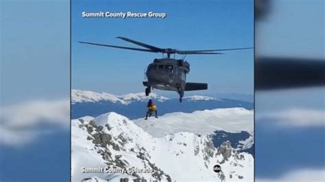 Video Rescue Crew Saves 2 Stranded Hikers Abc News