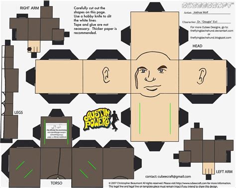 It really looks very stylish in the. Papercraft Vorlagen Kostenlos Süß Ap Dr Evil Cubee by ...