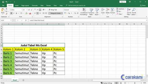 7 Cara Menyembunyikan Menampilkan Kembali Gridlines Excel