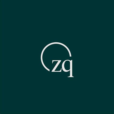 Zq Initial Monogram Logo With Circle Style Design 25510085 Vector Art