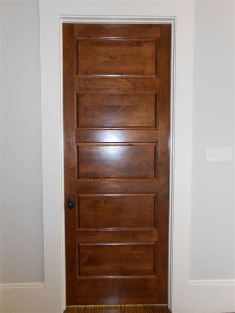 Custom Built 5 Panel Wood Door Interior Doors Stained Craftsman