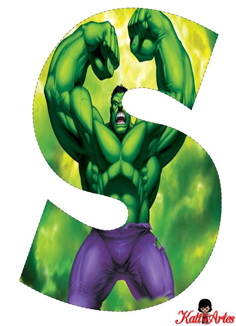 Hulk Free Alphabet Alfabeto Gratis De Hulk Hulk Birthday Parties